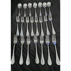 VTG International Taiwan Stainless Flatware Salad Forks Spoons Set of 21
